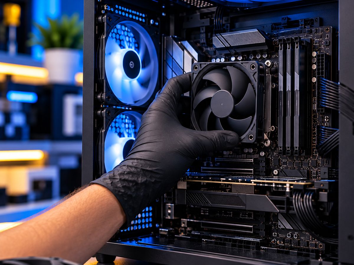 Troca de cooler em um PC gamer na bancada